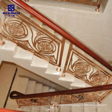 Luxury Gold Color Staircase Aluminum Stair Handrail for Villa